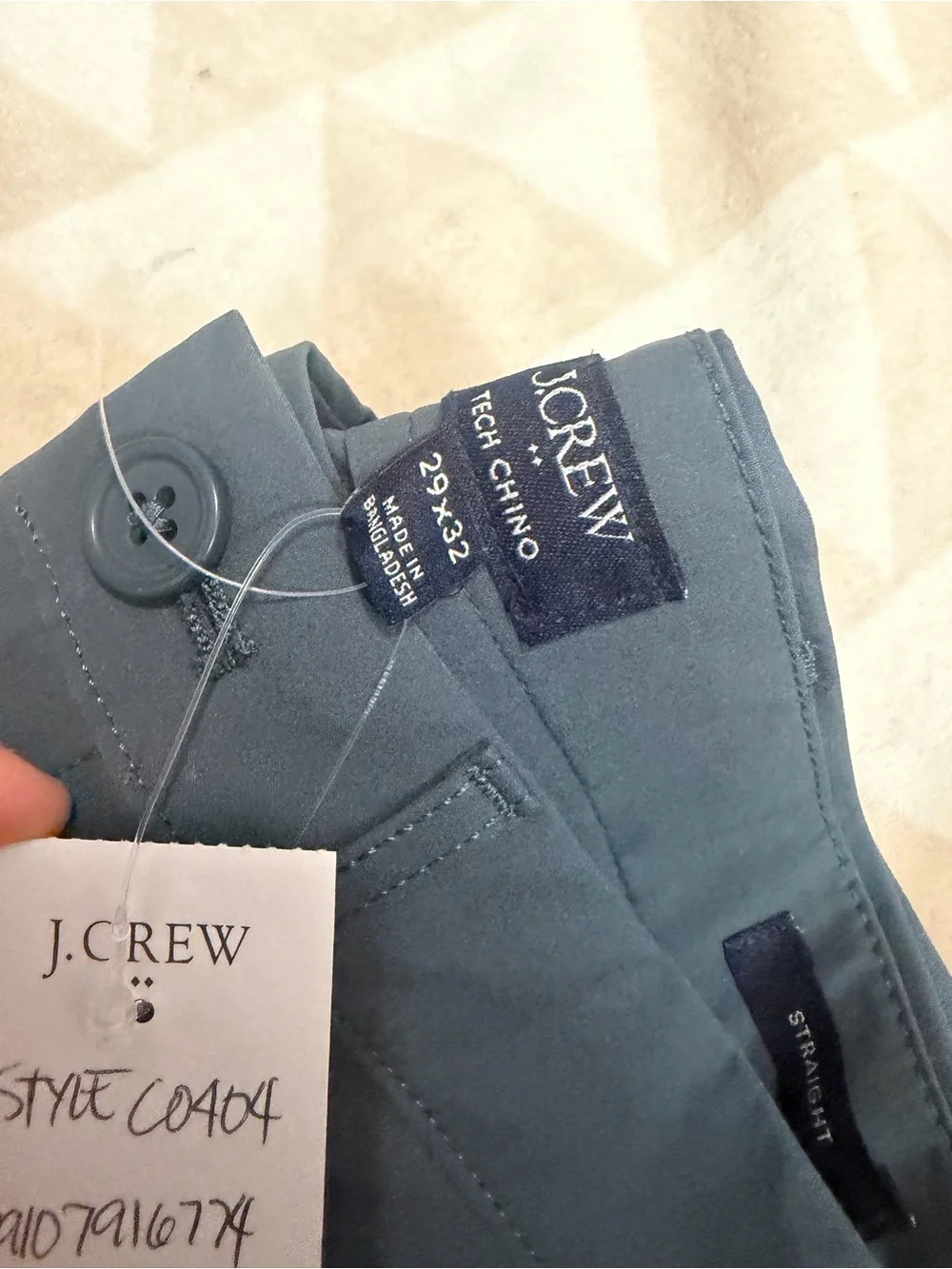 J crew pewter grey Straight-fit tech chino pant